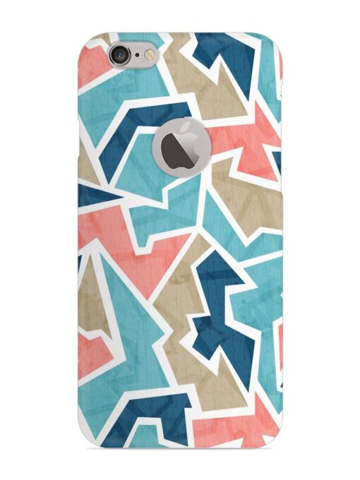 Vintage Geometric Triangle Snap Case for Apple Iphone 6 (Logo Cut) Zapvi