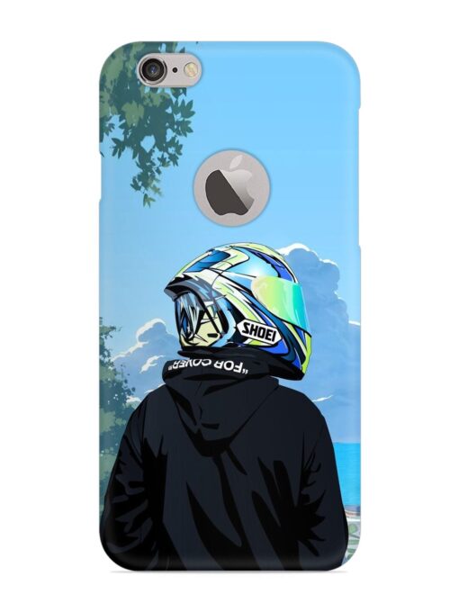 Rider With Helmet Snap Case for Apple Iphone 6 (Logo Cut) Zapvi