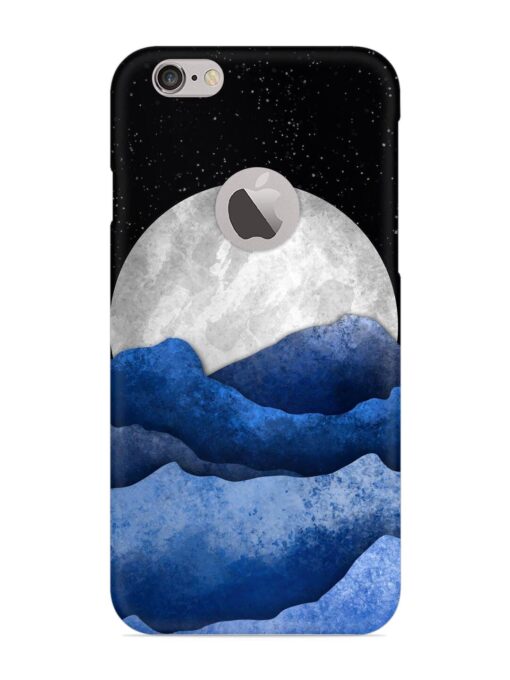 Full Moon Mountain Vector Snap Case for Apple Iphone 6 (Logo Cut) Zapvi