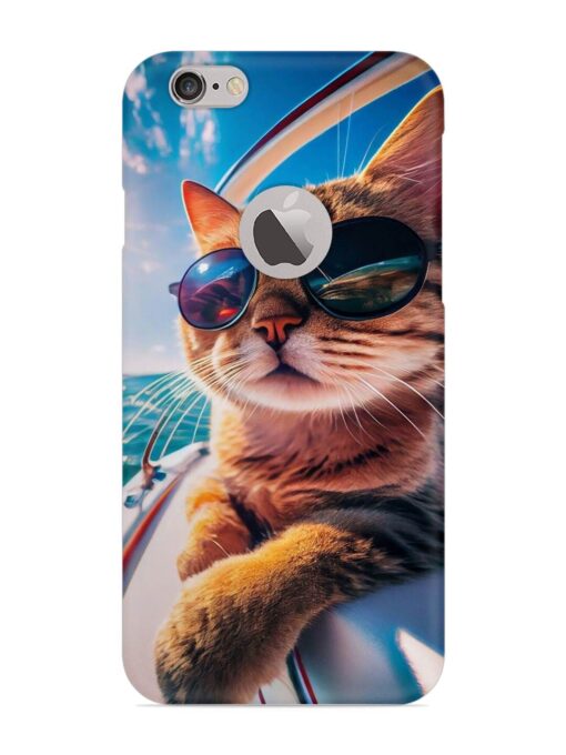 Cat In Style Snap Case for Apple Iphone 6 (Logo Cut) Zapvi