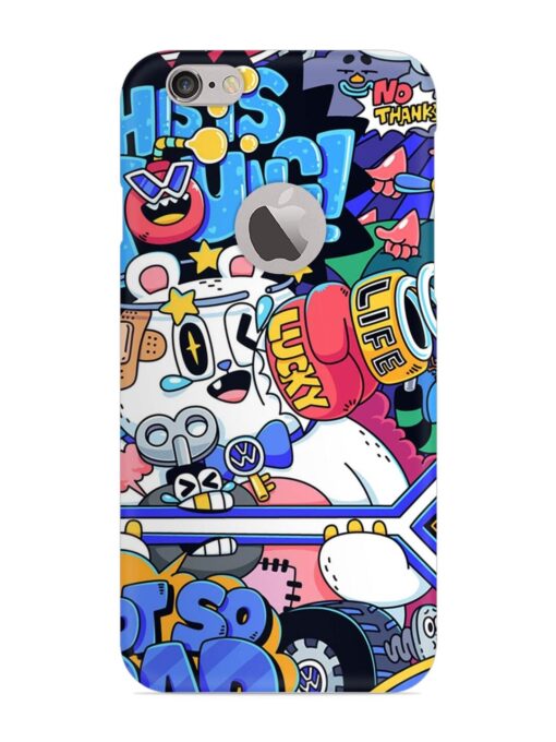 Universal Doodle Snap Case for Apple Iphone 6 (Logo Cut) Zapvi