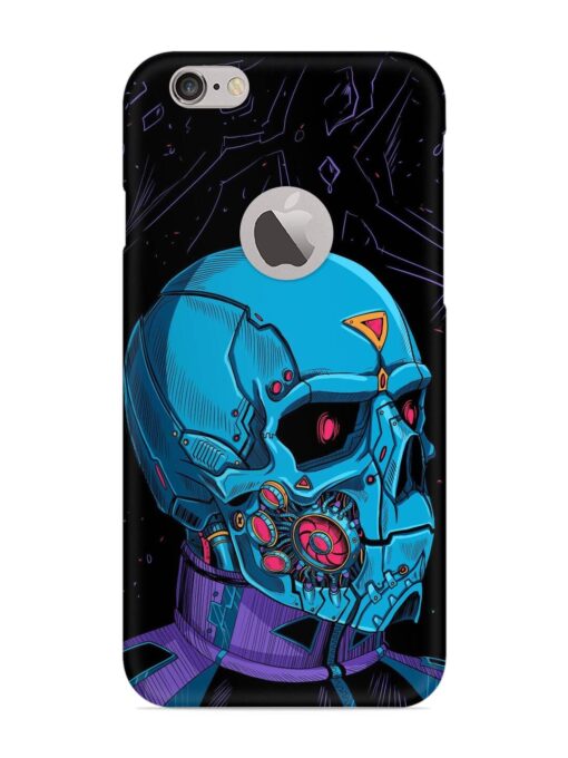 Skull Robo Vector Snap Case for Apple Iphone 6 (Logo Cut) Zapvi