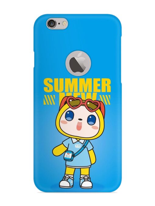 Summer Mew Cartoon Snap Case for Apple Iphone 6 (Logo Cut) Zapvi