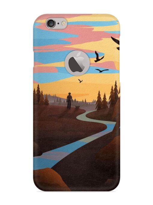 Natural Landscape Art Snap Case for Apple Iphone 6 (Logo Cut) Zapvi