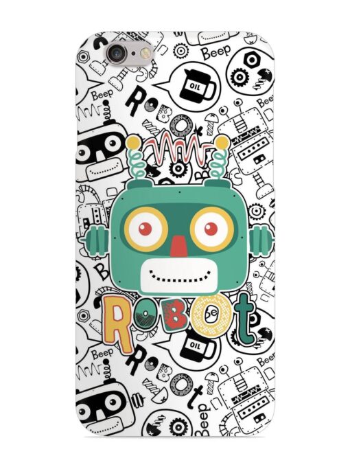 Robot Modern Seamless Pattern Snap Case for Apple Iphone 6 Plus Zapvi