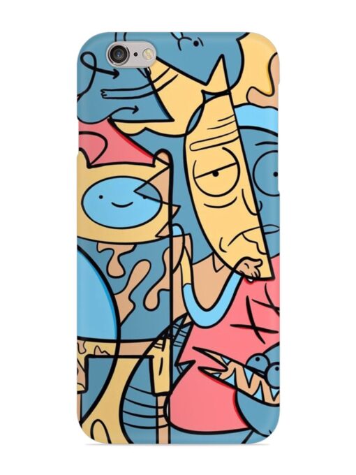 Silly Face Doodle Snap Case for Apple Iphone 6 Plus Zapvi