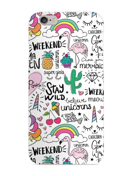 Unicorn Ice Cream Snap Case for Apple Iphone 6S Zapvi