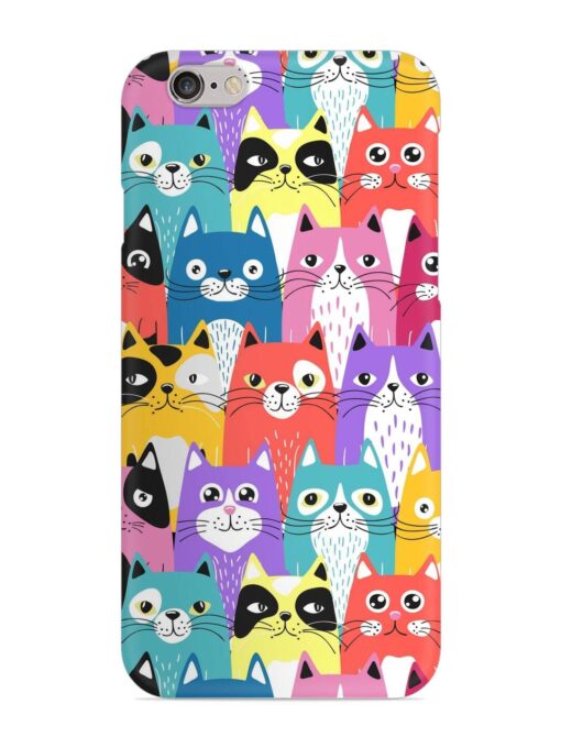 Funny Cartoon Cats Snap Case for Apple Iphone 6S Zapvi