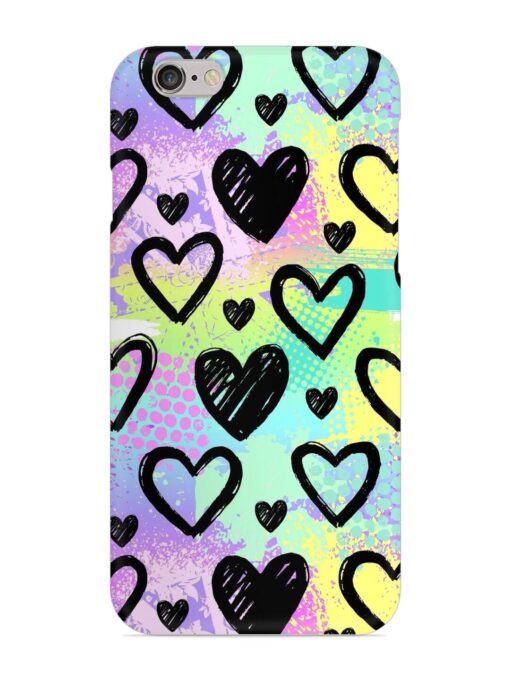 Bright Pattern Hearts Snap Case for Apple Iphone 6S Zapvi