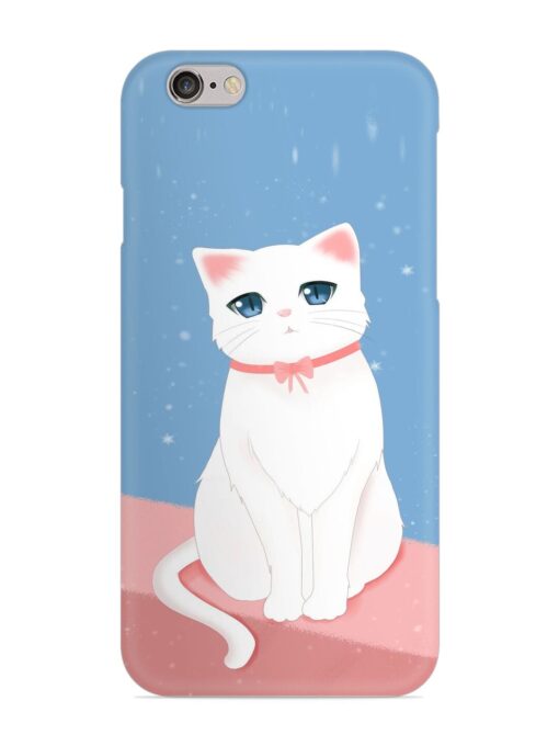 Cute White Cat Snap Case for Apple Iphone 6S Zapvi