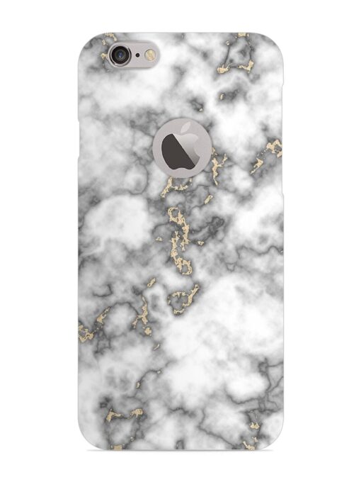 Gray And Gold Marble Snap Case for Apple Iphone 6S (Logo Cut) Zapvi