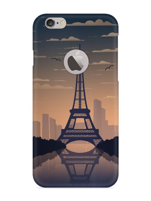 France Paris Eiffel Tower Gradient Snap Case for Apple Iphone 6S (Logo Cut) Zapvi