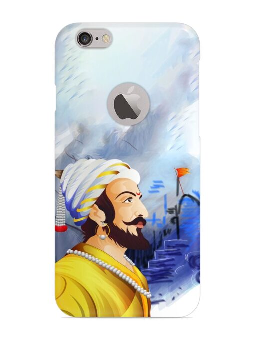 Shivaji Maharaj Color Paint Art Snap Case for Apple Iphone 6S (Logo Cut) Zapvi