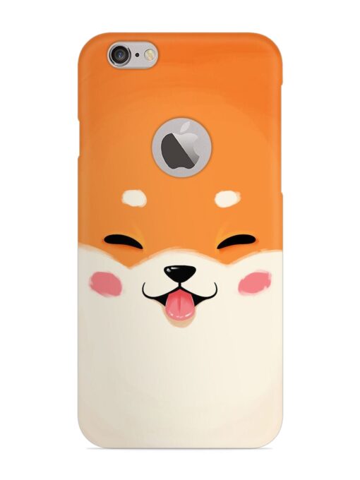 Cute Dog Face Vector Snap Case for Apple Iphone 6S (Logo Cut) Zapvi