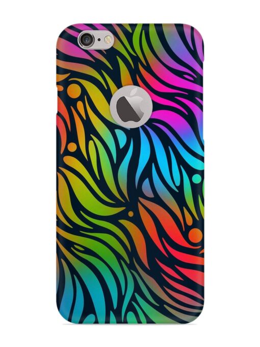 Abstract Leaf Design Snap Case for Apple Iphone 6S (Logo Cut) Zapvi