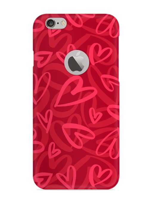 Seamless Romantic Pattern Snap Case for Apple Iphone 6S (Logo Cut) Zapvi