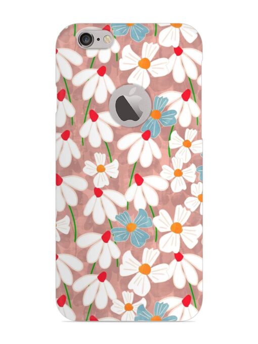 Abstract Petal Flowers Snap Case for Apple Iphone 6S (Logo Cut) Zapvi