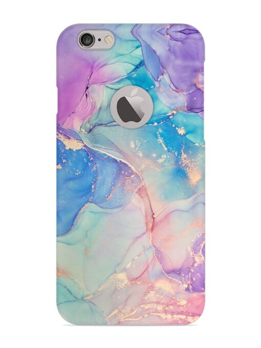 Alcohol Ink Colors Snap Case for Apple Iphone 6S (Logo Cut) Zapvi