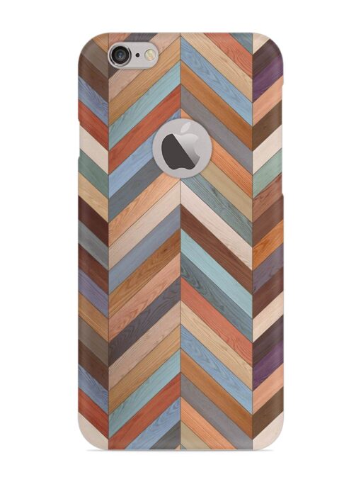 Seamless Wood Parquet Snap Case for Apple Iphone 6S (Logo Cut) Zapvi