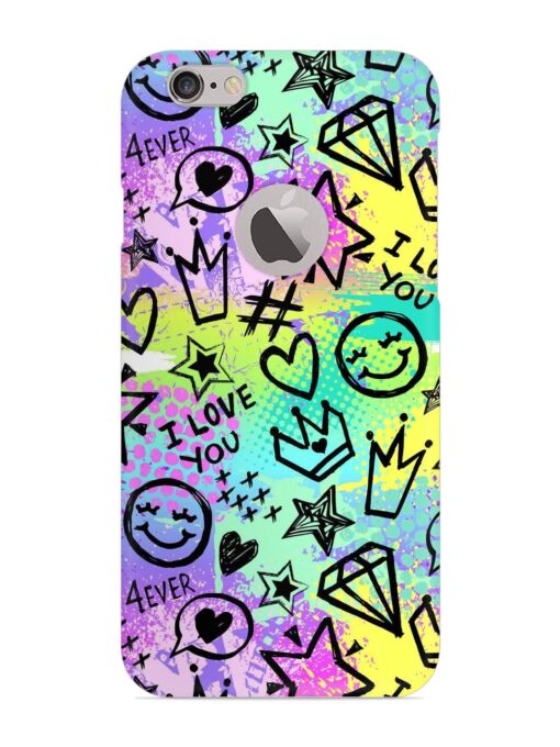 Bright Seamless Pattern Snap Case for Apple Iphone 6S (Logo Cut) Zapvi