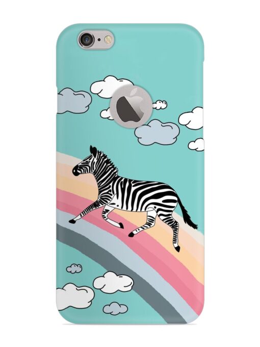 Running Zebra Snap Case for Apple Iphone 6S (Logo Cut) Zapvi