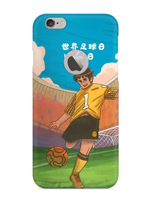 Soccer Kick Snap Case for Apple Iphone 6S (Logo Cut) Zapvi