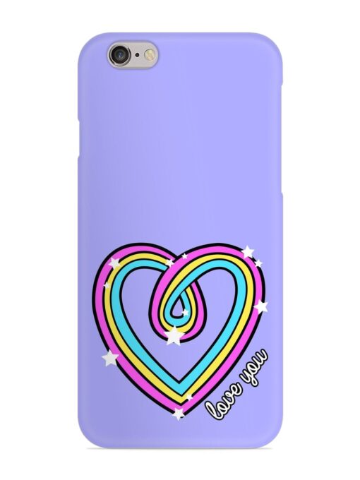 Colorful Rainbow Heart Snap Case for Apple Iphone 6S Plus Zapvi