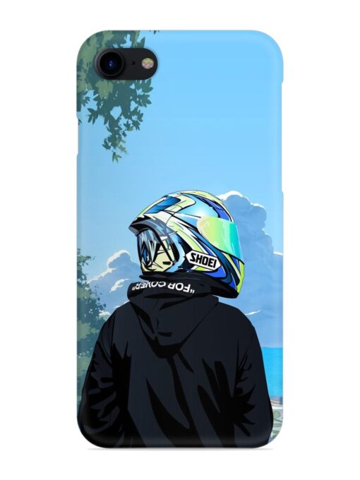 Rider With Helmet Snap Case for Apple Iphone 7 Zapvi