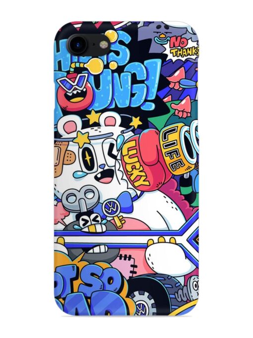 Universal Doodle Snap Case for Apple Iphone 7 Zapvi