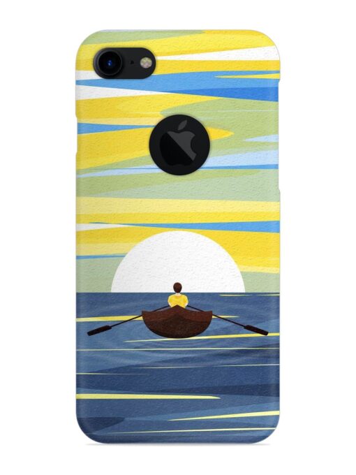 Rowing Person Ferry Paddle Snap Case for Apple Iphone 7 (Logo Cut) Zapvi