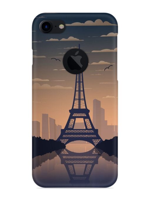 France Paris Eiffel Tower Gradient Snap Case for Apple Iphone 7 (Logo Cut) Zapvi