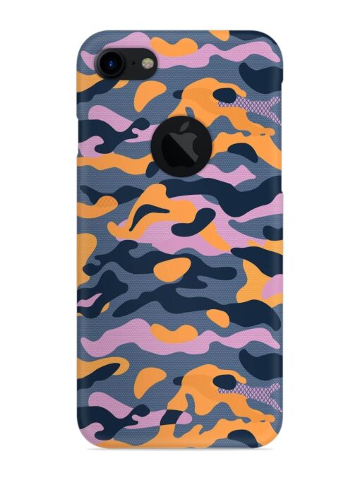 Camouflage Army Military English Orange Art Snap Case for Apple Iphone 7 (Logo Cut) Zapvi