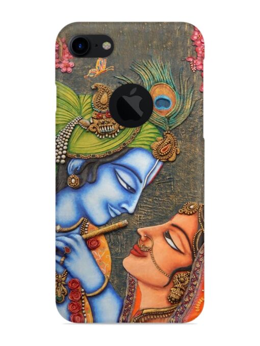 Lord Radha Krishna Flute Art Snap Case for Apple Iphone 7 (Logo Cut) Zapvi