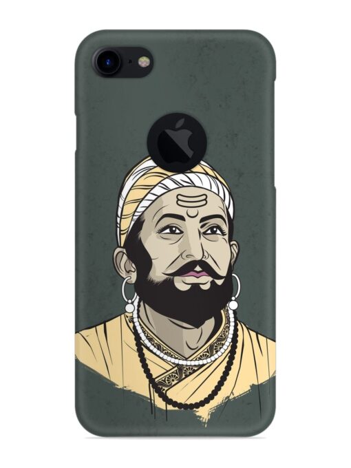 Shivaji Maharaj Vector Art Snap Case for Apple Iphone 7 (Logo Cut) Zapvi