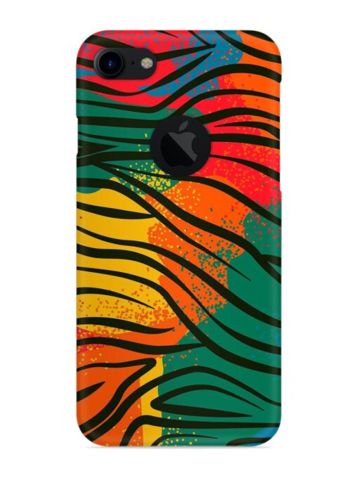 Bright Colorful Snap Case for Apple Iphone 7 (Logo Cut) Zapvi