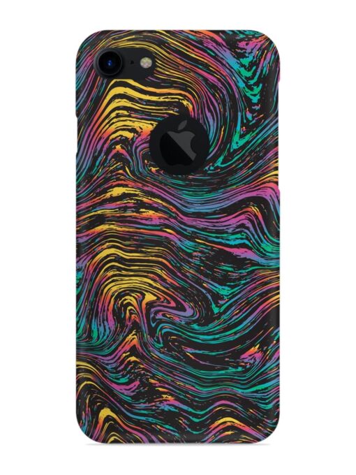 Abstract Liquid Colors Snap Case for Apple Iphone 7 (Logo Cut) Zapvi