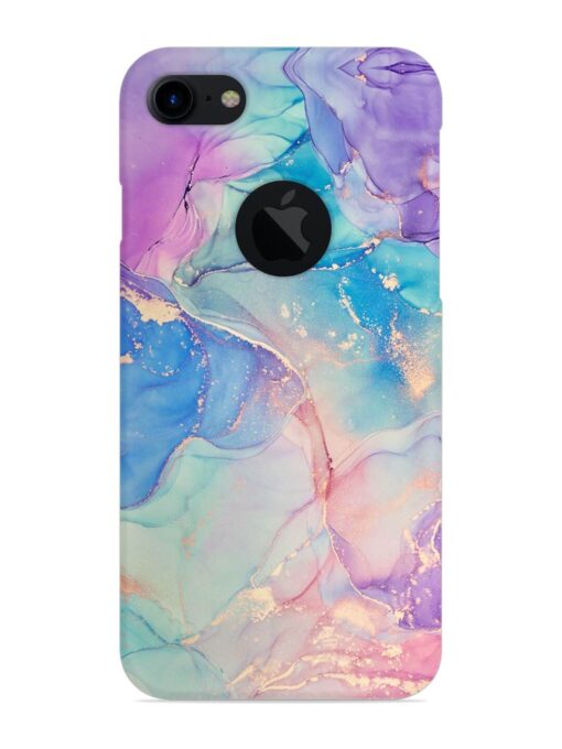 Alcohol Ink Colors Snap Case for Apple Iphone 7 (Logo Cut) Zapvi