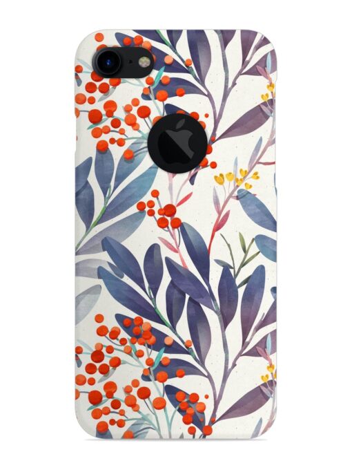 Seamless Floral Pattern Snap Case for Apple Iphone 7 (Logo Cut) Zapvi