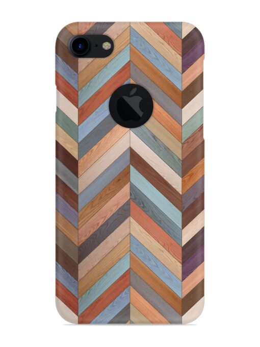 Seamless Wood Parquet Snap Case for Apple Iphone 7 (Logo Cut) Zapvi