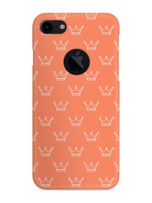 Hand Drawn Crown Snap Case for Apple Iphone 7 (Logo Cut) Zapvi