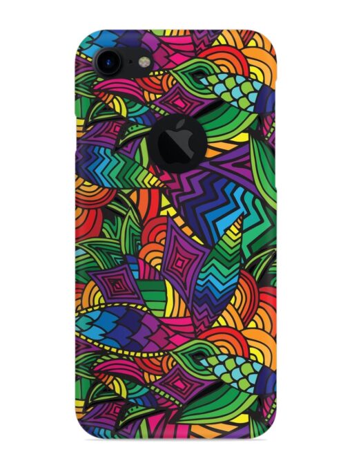 Abstract Multicolor Seamless Snap Case for Apple Iphone 7 (Logo Cut) Zapvi