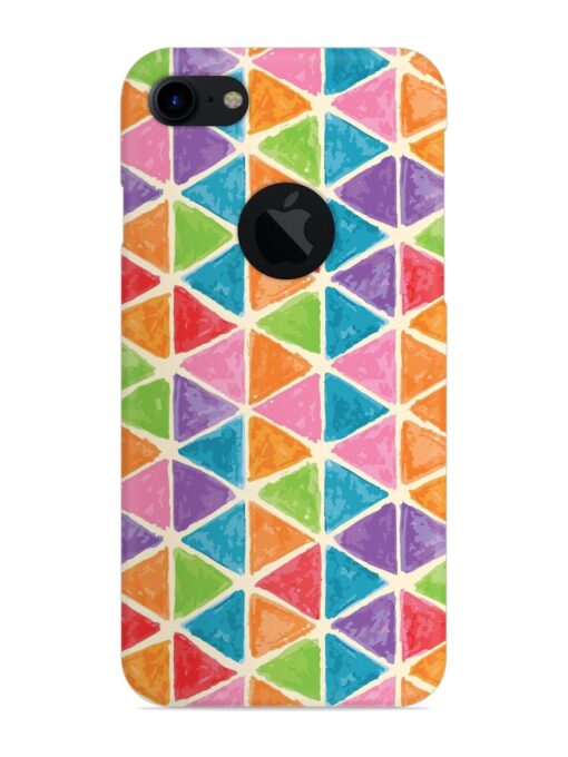 Seamless Colorful Isometric Snap Case for Apple Iphone 7 (Logo Cut) Zapvi