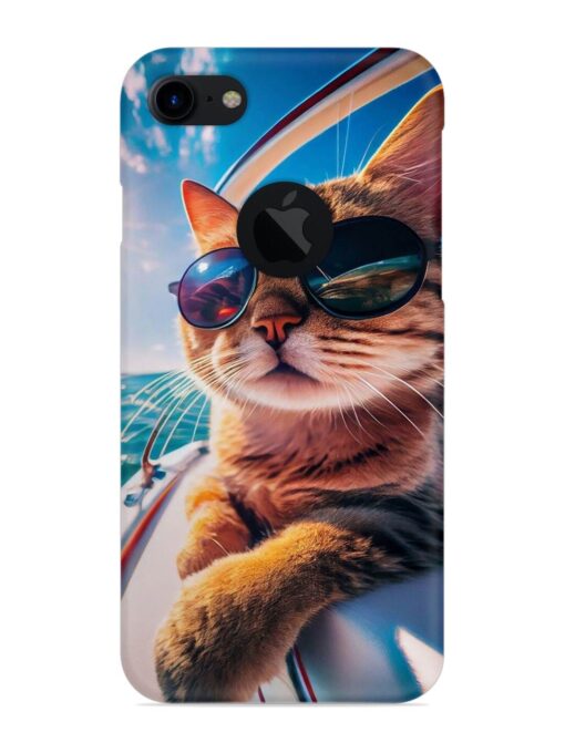 Cat In Style Snap Case for Apple Iphone 7 (Logo Cut) Zapvi