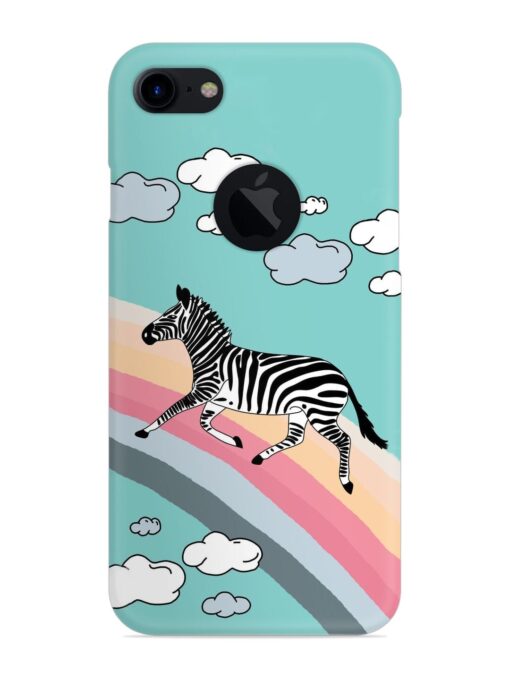 Running Zebra Snap Case for Apple Iphone 7 (Logo Cut) Zapvi