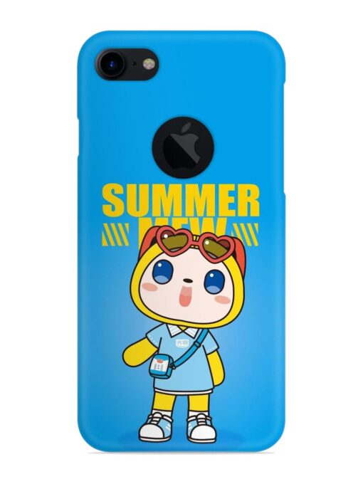 Summer Mew Cartoon Snap Case for Apple Iphone 7 (Logo Cut) Zapvi