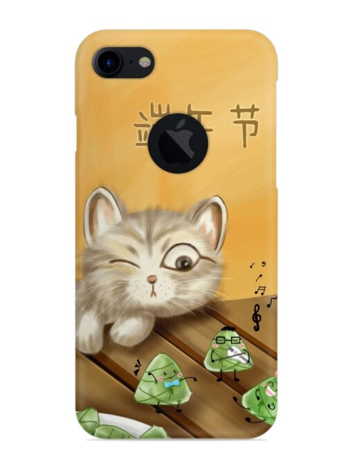 Cat Scorpion Dancing Snap Case for Apple Iphone 7 (Logo Cut) Zapvi