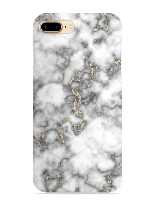 Gray And Gold Marble Snap Case for Apple Iphone 7 Plus Zapvi