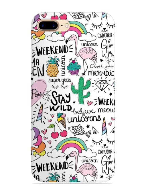 Unicorn Ice Cream Snap Case for Apple Iphone 7 Plus Zapvi