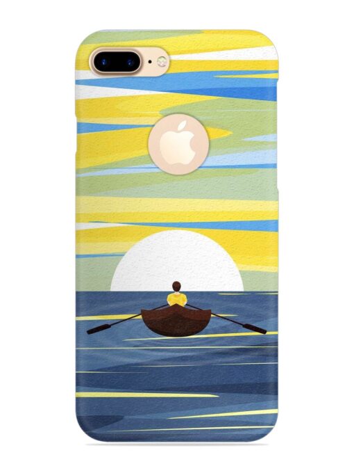 Rowing Person Ferry Paddle Snap Case for Apple Iphone 7 Plus (Logo Cut) Zapvi