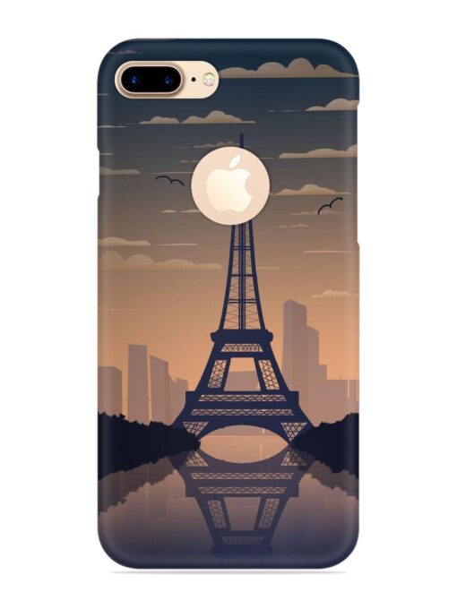 France Paris Eiffel Tower Gradient Snap Case for Apple Iphone 7 Plus (Logo Cut) Zapvi